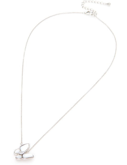 MOP Butterfly Pendant Necklace | Necklaces Daverri Fashions