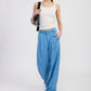 HIGH WAIST WIDE LEG TROUSERS WITH FRONT PLEATS