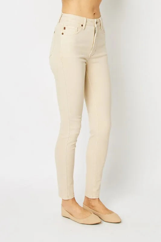 Judy Blue Full Size Garment Dyed Tummy Control Skinny Jeans | Jeans Daverri Fashions