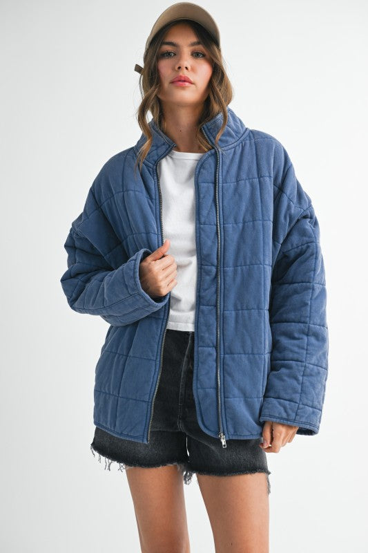 Blue Dixie Quilted Puffer Jacket