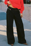 Wide Leg Jeans with Pockets - DAVERRI FASHIONS