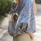 Bohemian Print Round Neck Loose Batwing Sleeve Blouse - DAVERRI FASHIONS