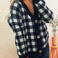 Plaid Button-Down Cardigan - DAVERRI FASHIONS