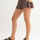 MONO B Smocked High Waist Shorts