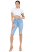 Junior Light Wash Denim Bermuda Shorts Light denim Bermuda Shorts