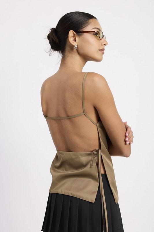 SPAGHETTI STRAP TOP WTIH OPEN BACK Tops