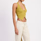 TAILORED MID RISE BERMUDA PANTS WITH FRONT BUTTON