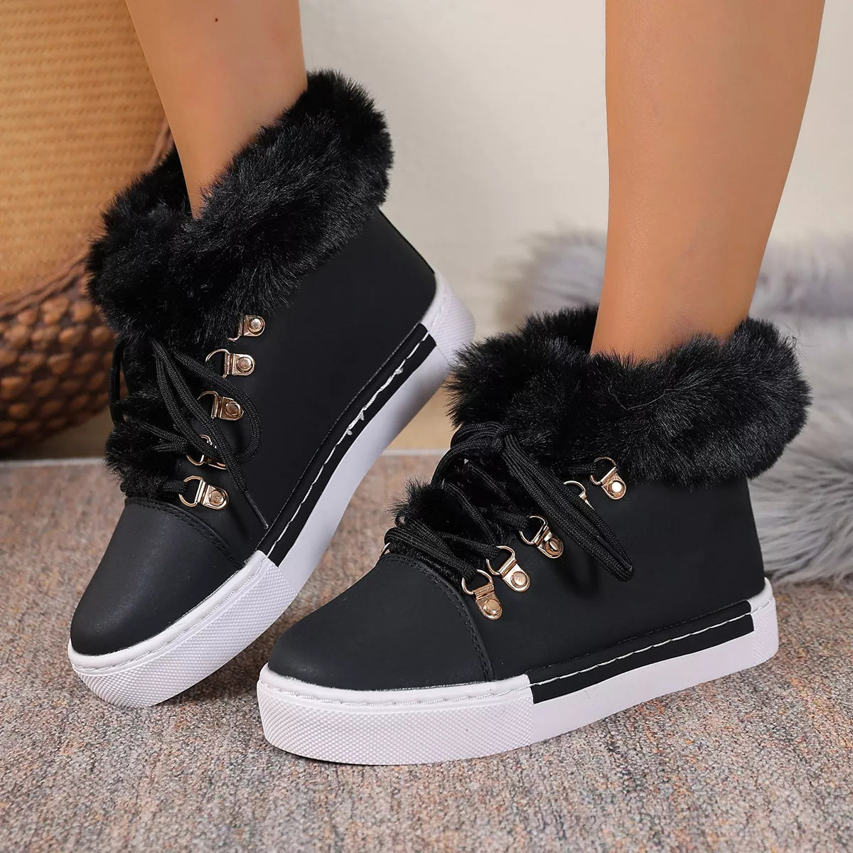 Round Toe Platform Boots | Boots Daverri Fashions