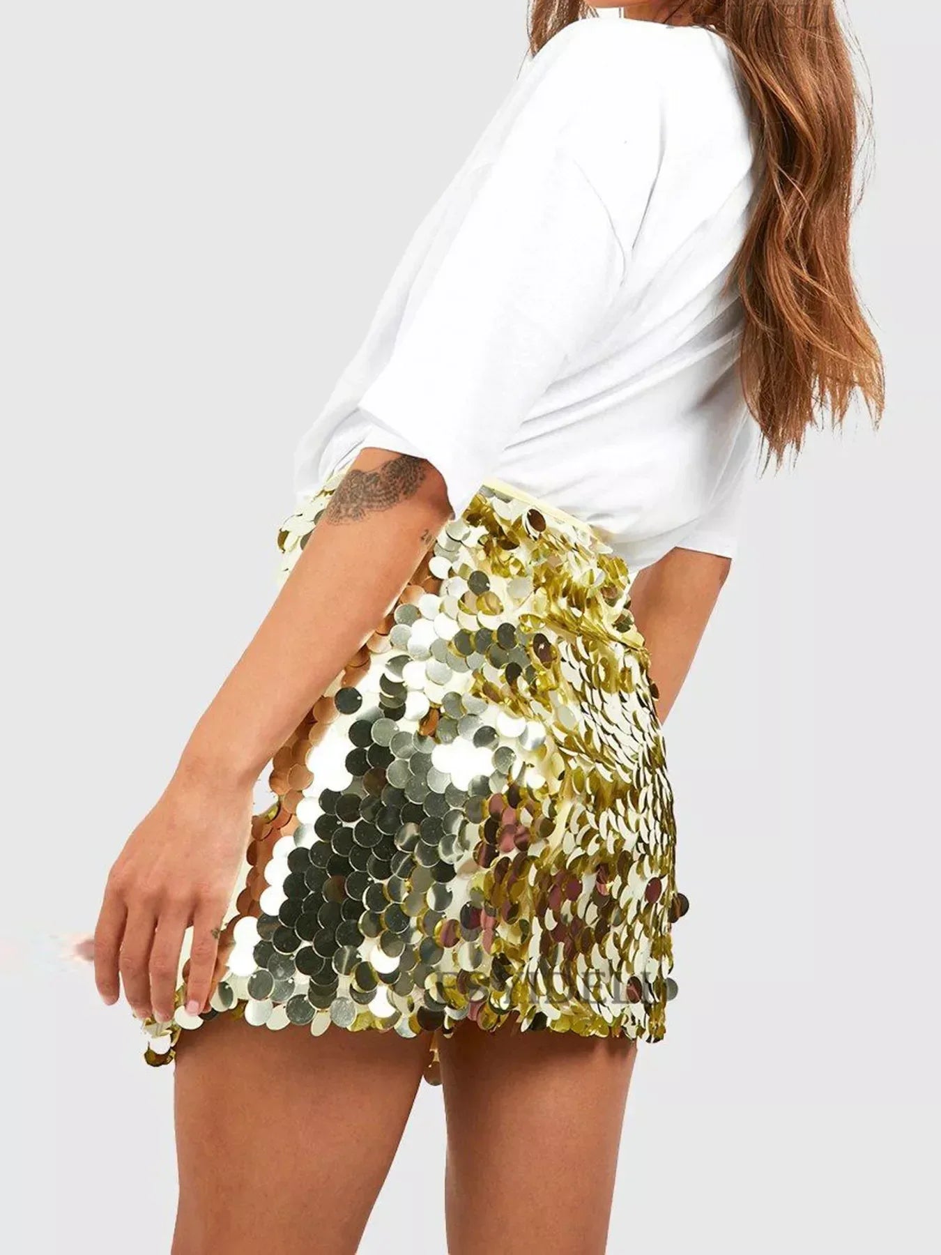 Sequin Mini Skirt - DAVERRI FASHIONS