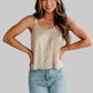 Sequin Scoop Neck Tank - DAVERRI FASHIONS