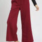 Umgee Cable Knit Textured Wide Leg Pants - DAVERRI FASHIONS