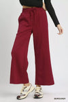 Umgee Cable Knit Textured Wide Leg Pants - DAVERRI FASHIONS