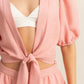 HYFVE Front Tie Top and Bubble Hem Shorts
