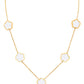 MOP Clover Station Necklace Gold O S Necklaces
