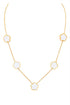 MOP Clover Station Necklace Gold O S Necklaces