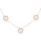 MOP Clover Station Necklace Necklaces