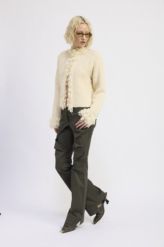 FRINGE KNIT CARDIGAN