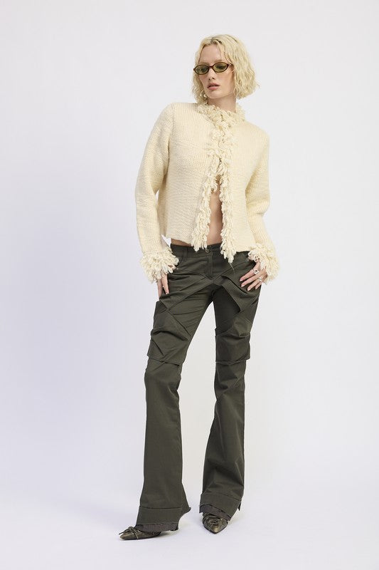 FRINGE KNIT CARDIGAN