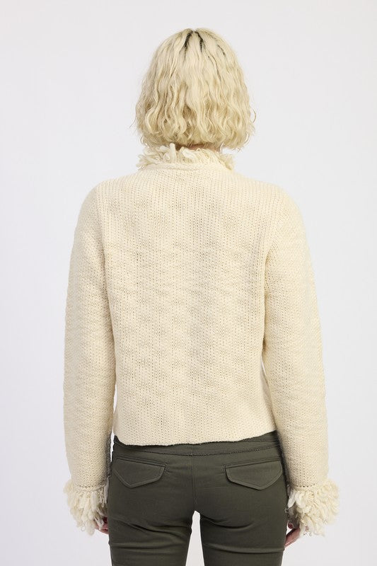 FRINGE KNIT CARDIGAN