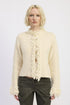 FRINGE KNIT CARDIGAN IVORY
