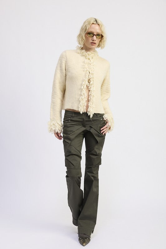FRINGE KNIT CARDIGAN