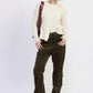 WIDE LEG CORDUROY PANT WITH POCKET DETAIL