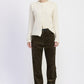 WIDE LEG CORDUROY PANT WITH POCKET DETAIL