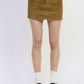 CORDUROY MINI SKIRT WITH BUTTON