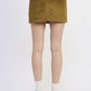 CORDUROY MINI SKIRT WITH BUTTON
