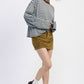 CORDUROY MINI SKIRT WITH BUTTON