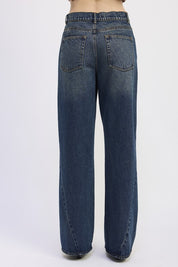 Wide Leg Denim Pant with Pockets | Jeans Daverri Fashions