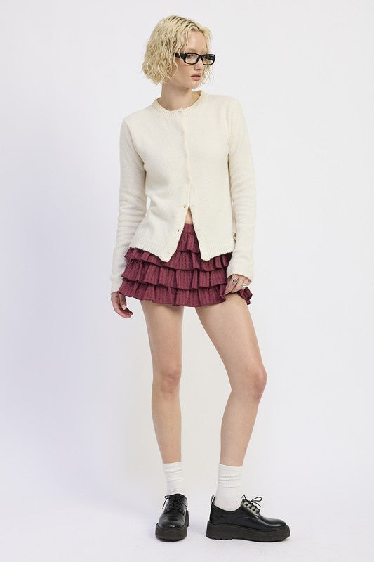 Fitted Button Up Cardigan | Cardigans Daverri Fashions