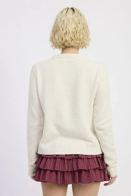 Fitted Button Up Cardigan - DAVERRI FASHIONS