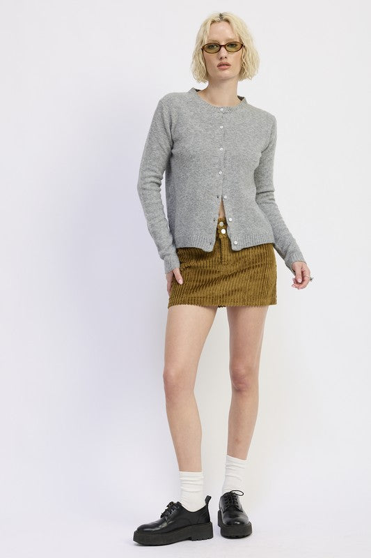 Fitted Button Up Cardigan | Cardigans Daverri Fashions