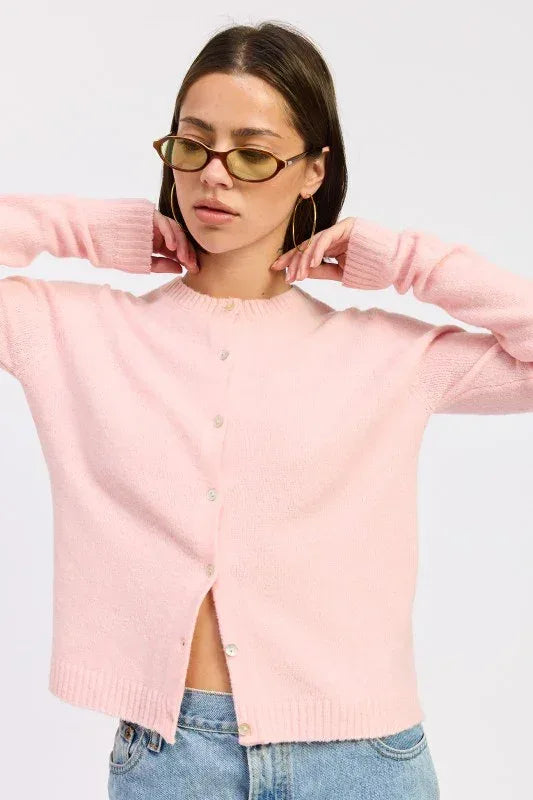 Fitted Button Up Cardigan - DAVERRI FASHIONS