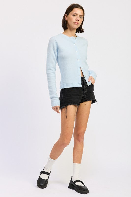 Fitted Button Up Cardigan | Cardigans Daverri Fashions