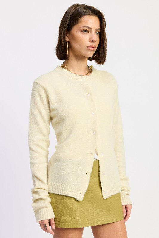 Fitted Button Up Cardigan | Cardigans Daverri Fashions