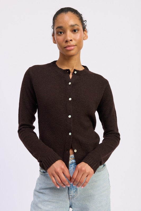 Fitted Button Up Cardigan | Cardigans Daverri Fashions