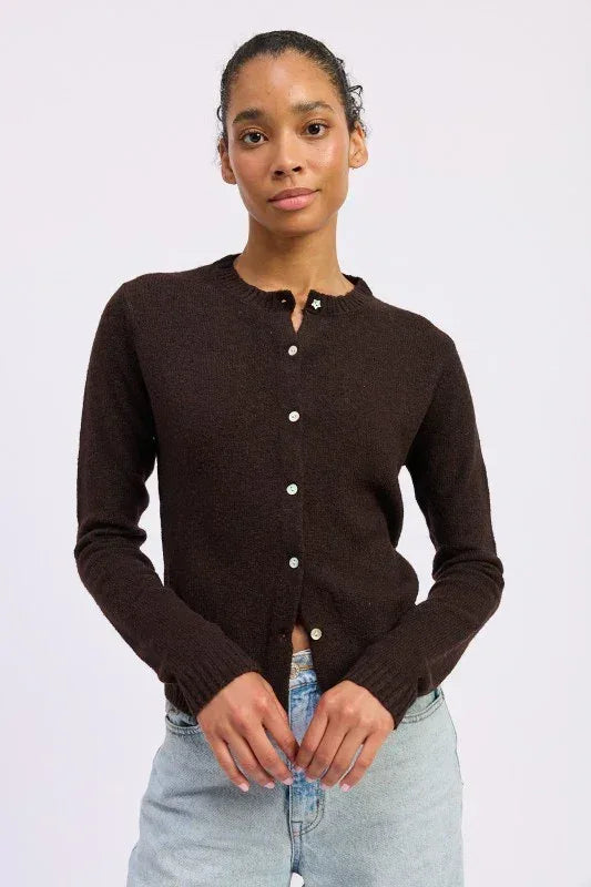 Fitted Button Up Cardigan - DAVERRI FASHIONS