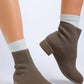Rosamund Knitted Sock Boots - DAVERRI FASHIONS