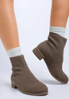 Rosamund Knitted Sock Boots - DAVERRI FASHIONS