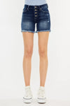 Kancan Mid Rise Button Fly Denim Shorts - DAVERRI FASHIONS