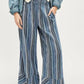 Striped Wide Leg Pants - DAVERRI FASHIONS