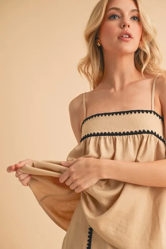 Aemi+Co Bali Rickrack Trim Cami