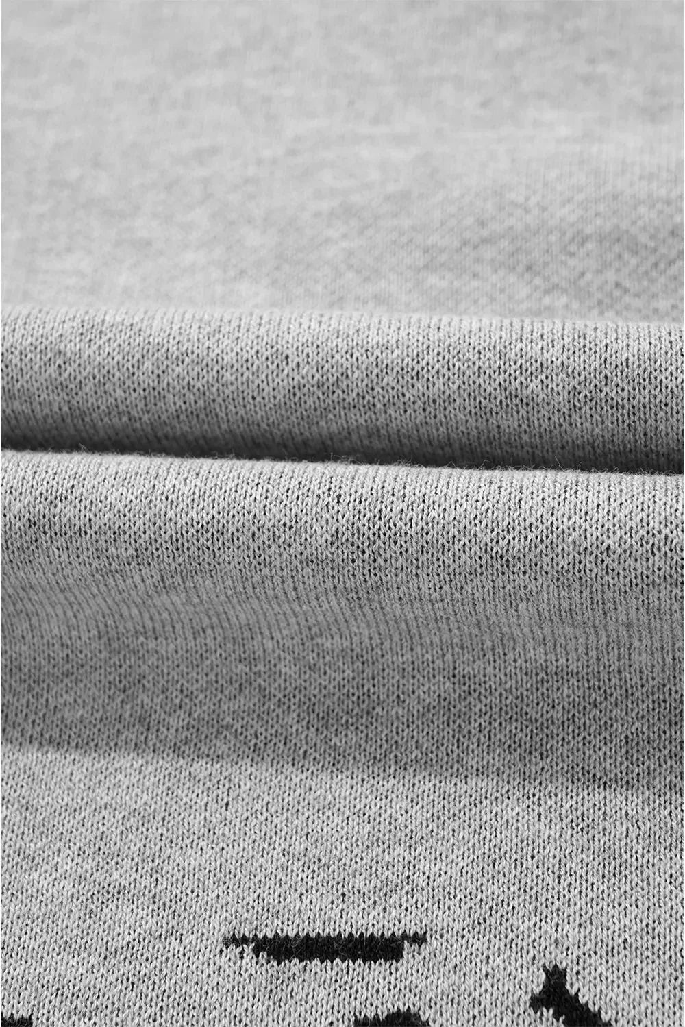 Slit Leopard Mock Neck Dropped Shoulder Sweater - DAVERRI FASHIONS