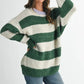 Aemi + Co Oversized Striped Sweater - DAVERRI FASHIONS