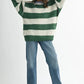 Aemi + Co Oversized Striped Sweater - DAVERRI FASHIONS