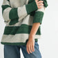 Aemi + Co Oversized Striped Sweater - DAVERRI FASHIONS