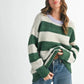 Aemi + Co Oversized Striped Sweater - DAVERRI FASHIONS