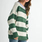 Aemi + Co Oversized Striped Sweater - DAVERRI FASHIONS